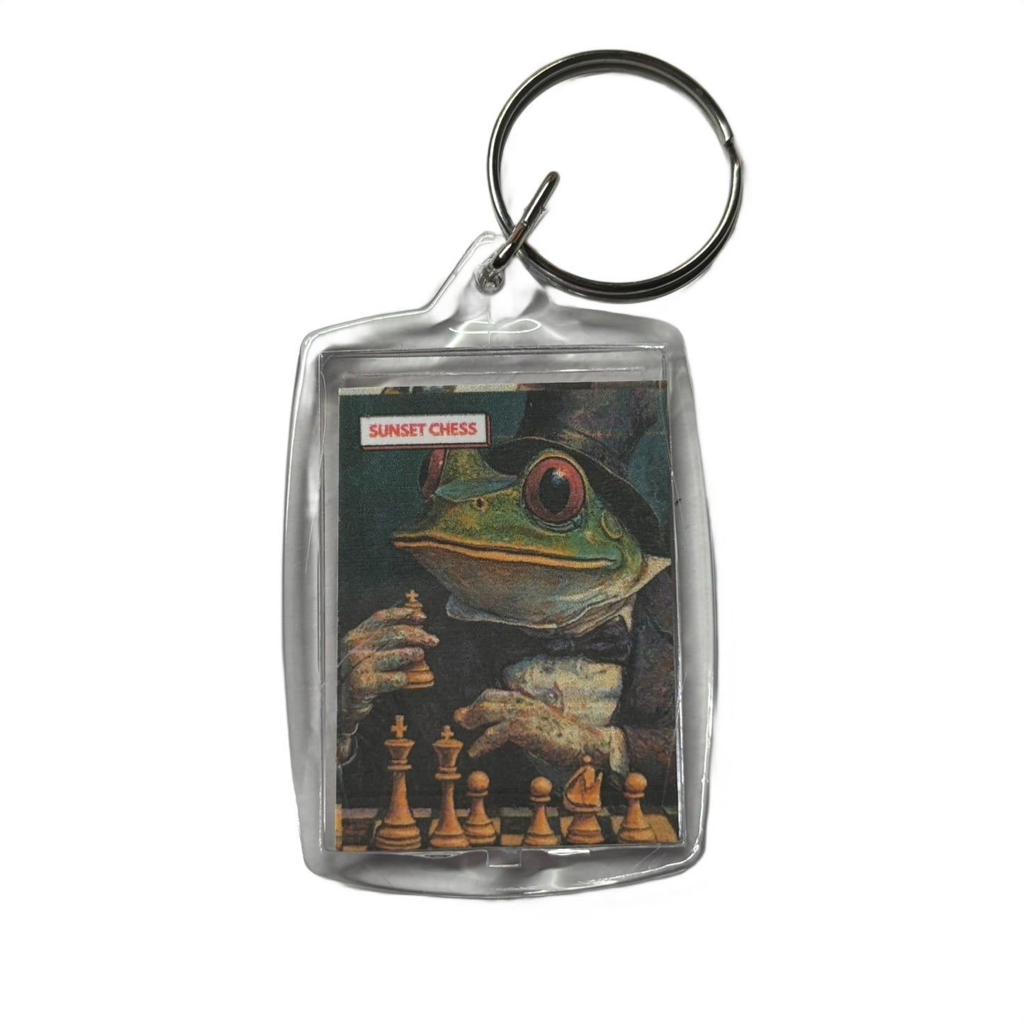 Master Frog - Chess  Photo Keychain