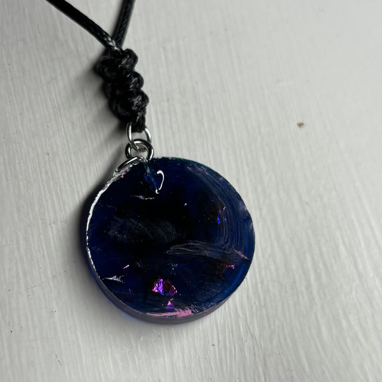 Pink Print Queen - Handmade Resin Chess Necklace