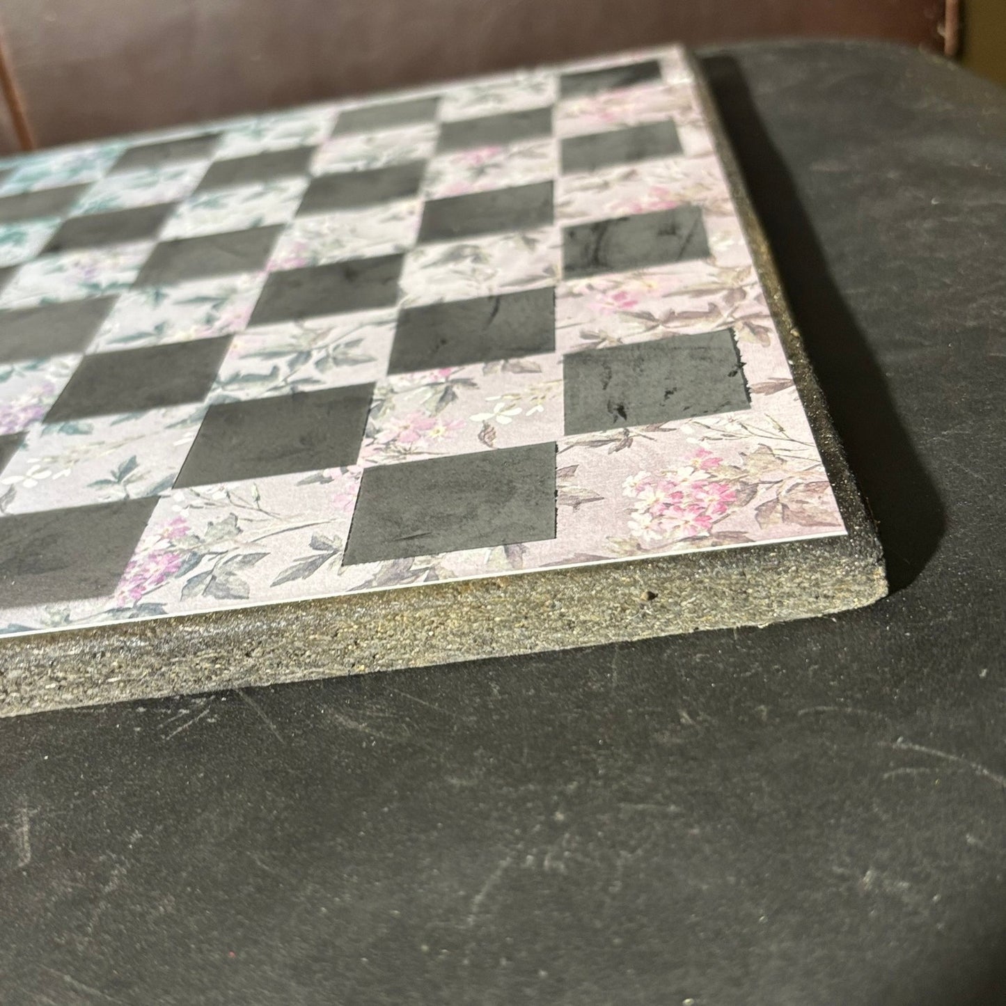 Minty Flowers - Scrapbook Chess Board