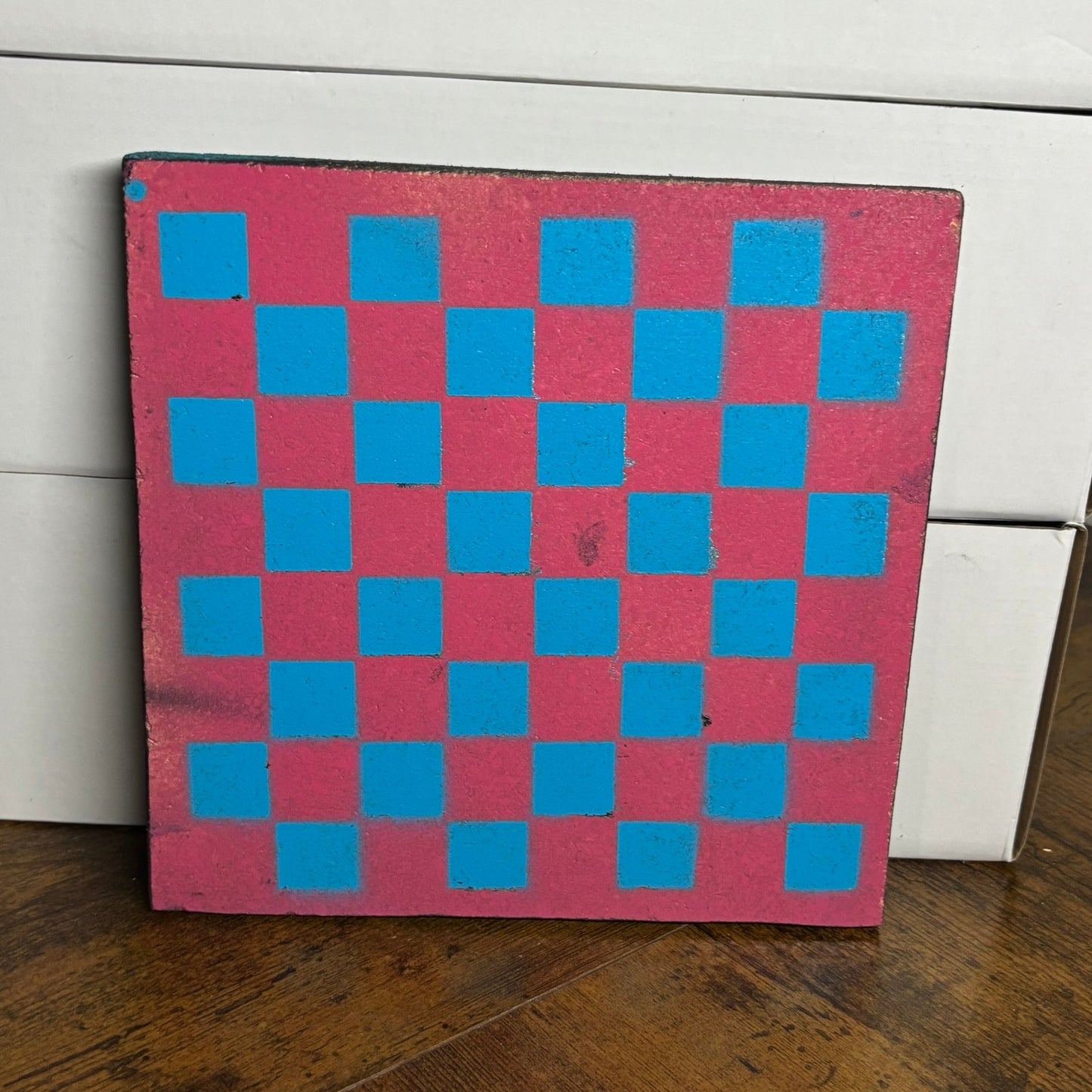 Pink & Blue - Painted Double Sided Chess Board