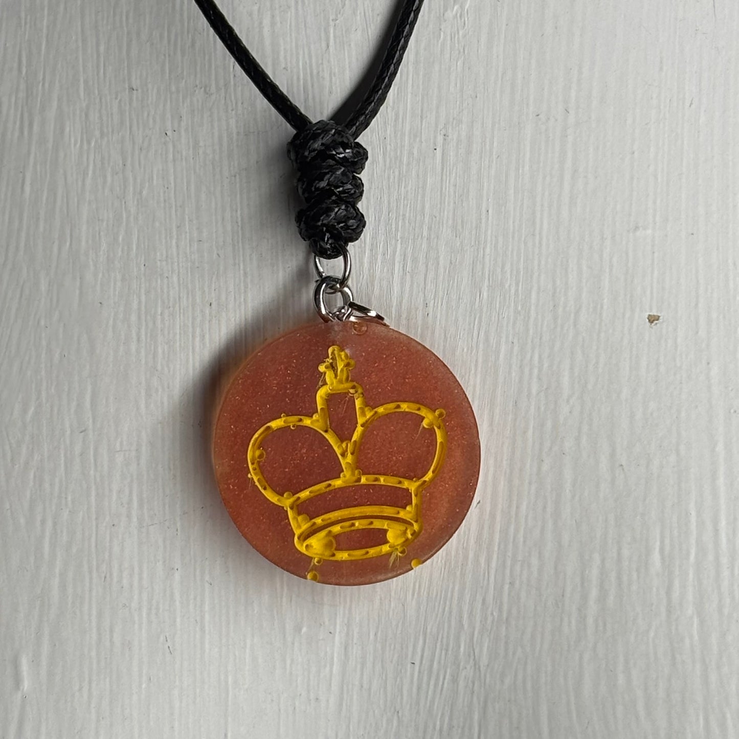 Vibrant King - Handmade Resin Chess Necklace