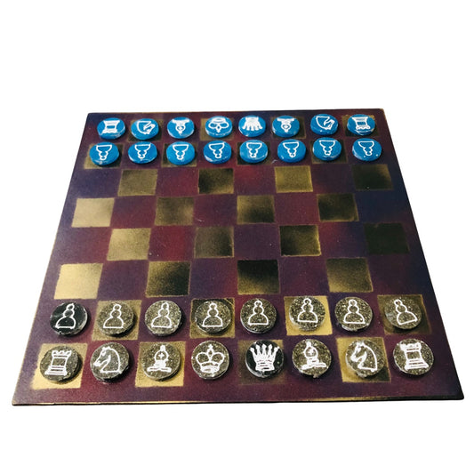 Rustic Gold - Painted Chess Set
