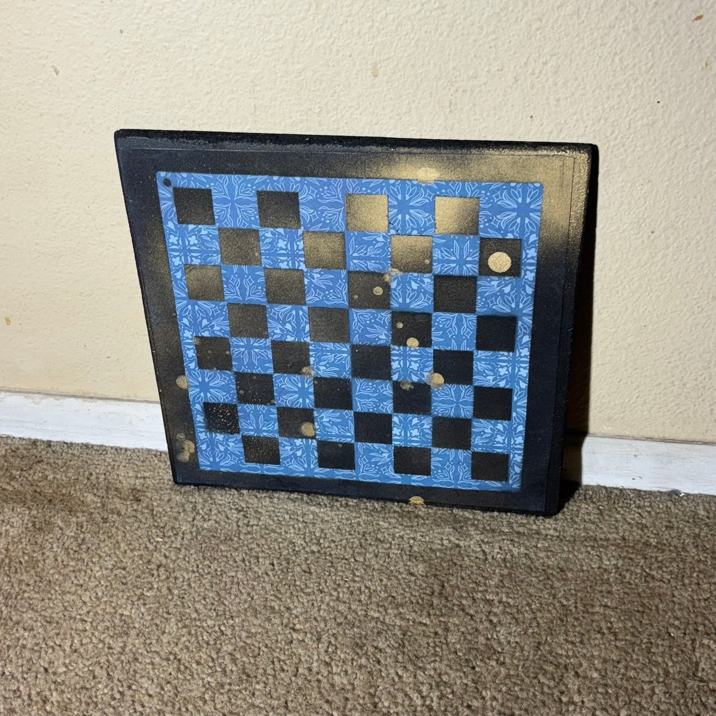 Black & Blue - Scrapbook Chess Board