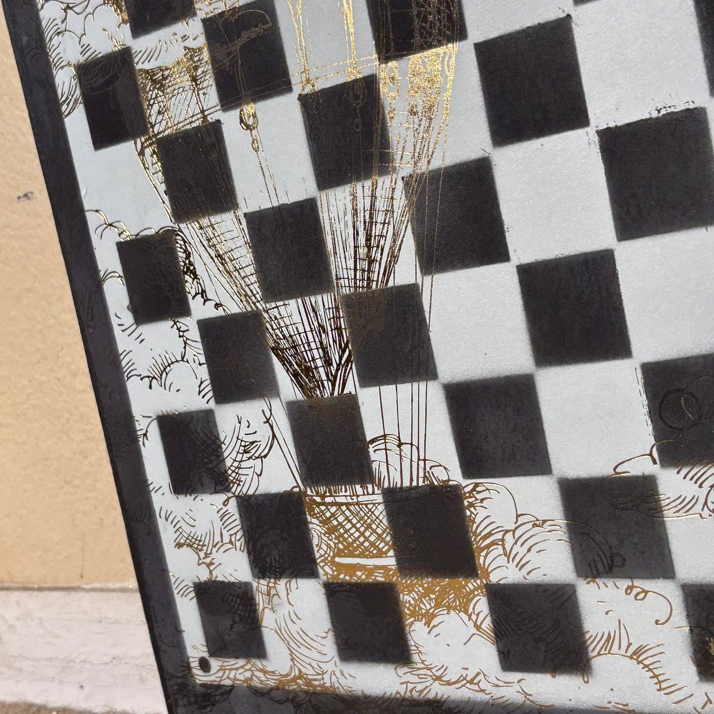 Golden Skies - Scrapbook Chess Board