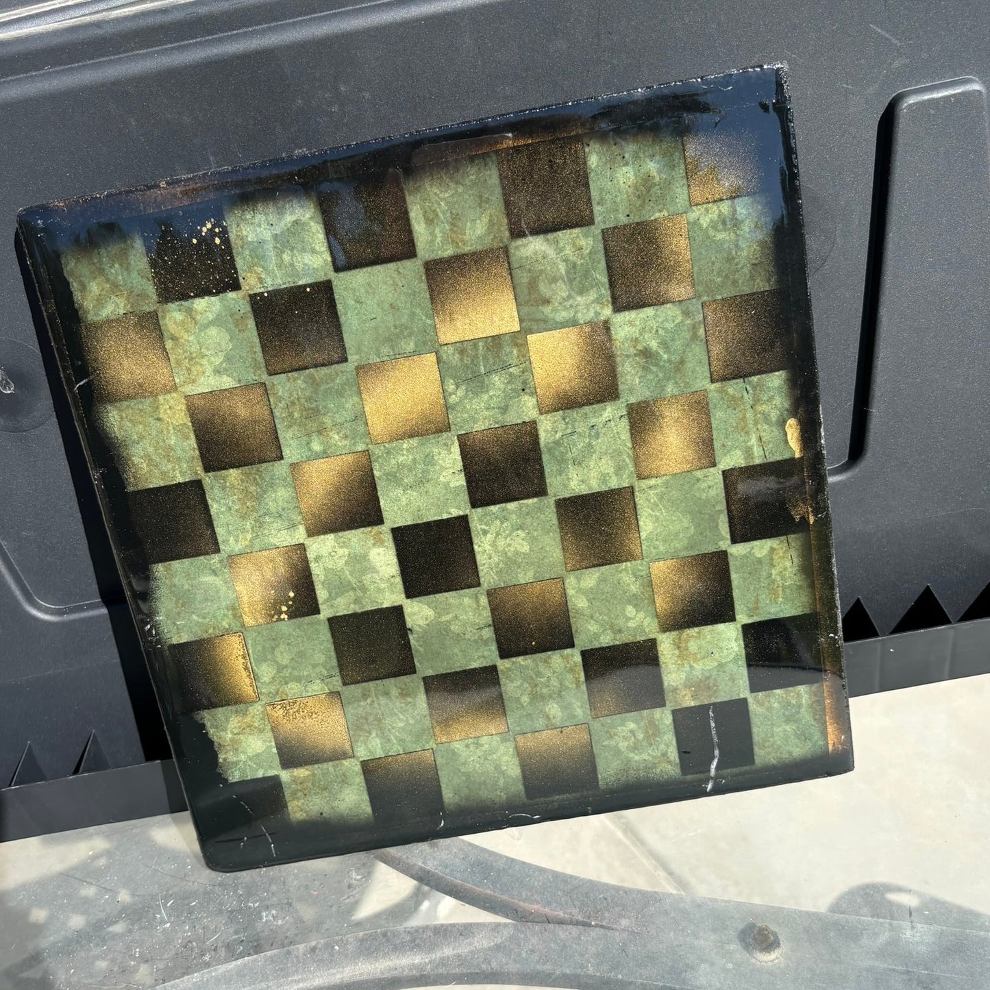 Premium Green - Resin Coated Chess Board