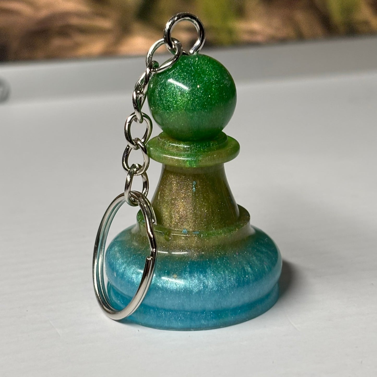Mixed Colored Pawn - Handmade Resin Keychain - Large Edition