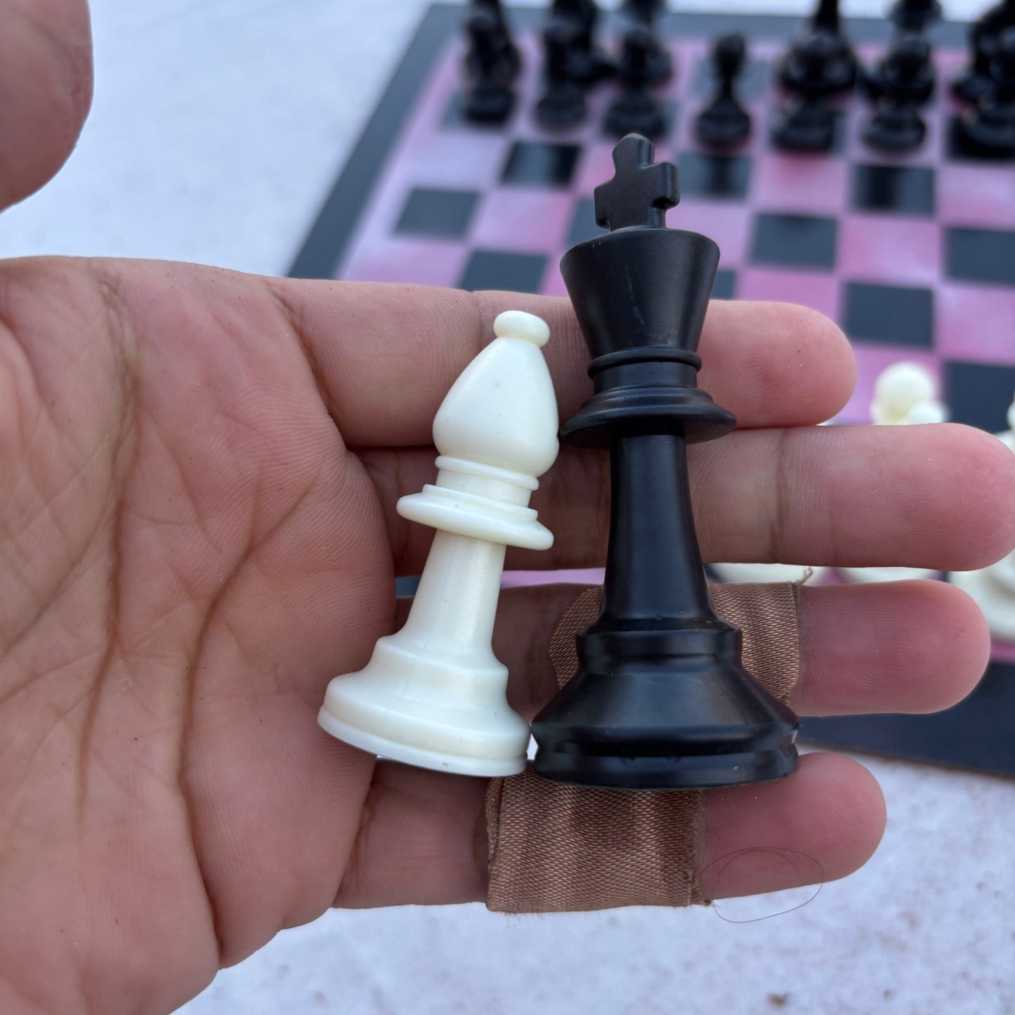 Purple Pink - Painted Chess Set