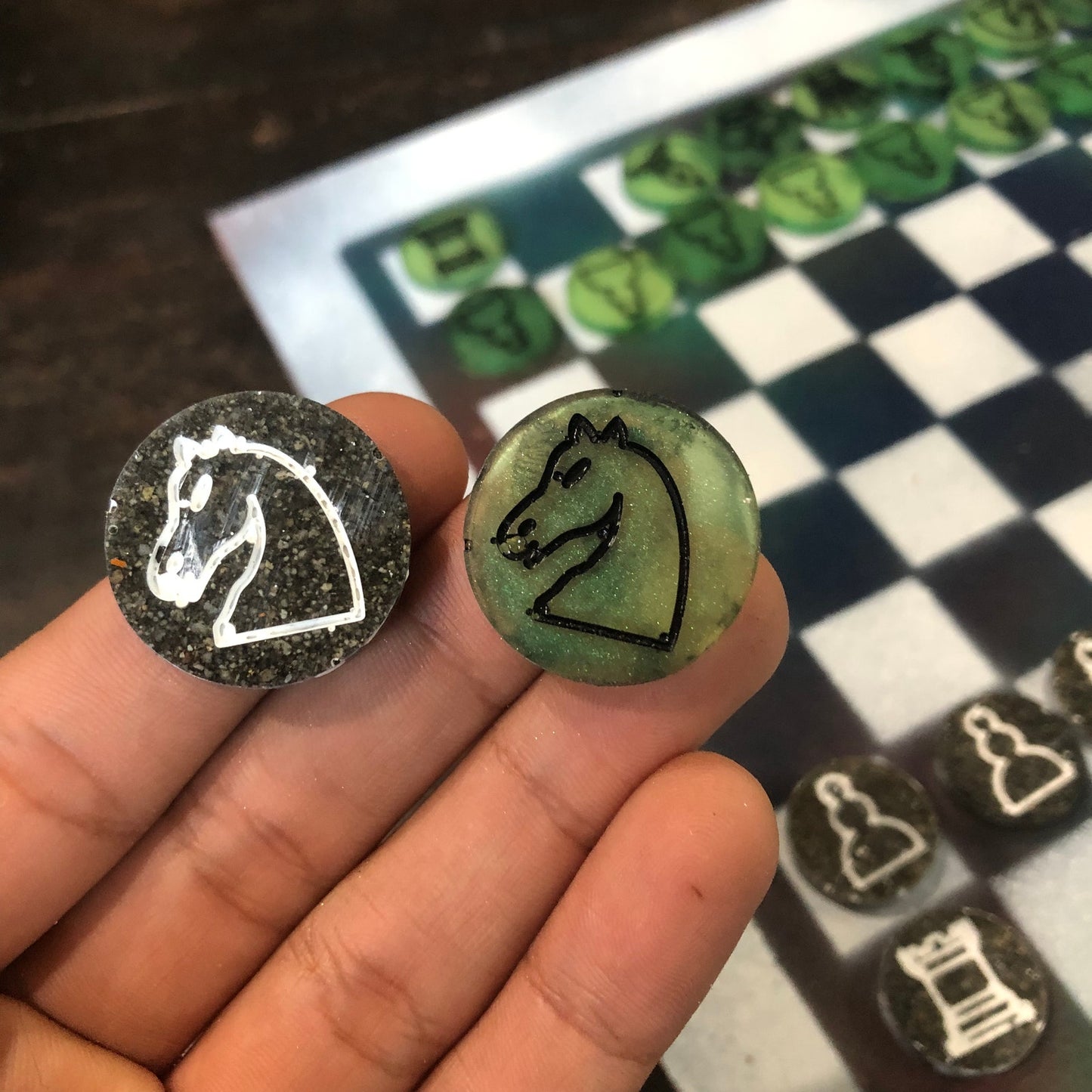 Toxic Cosmic - Painted Chess Set