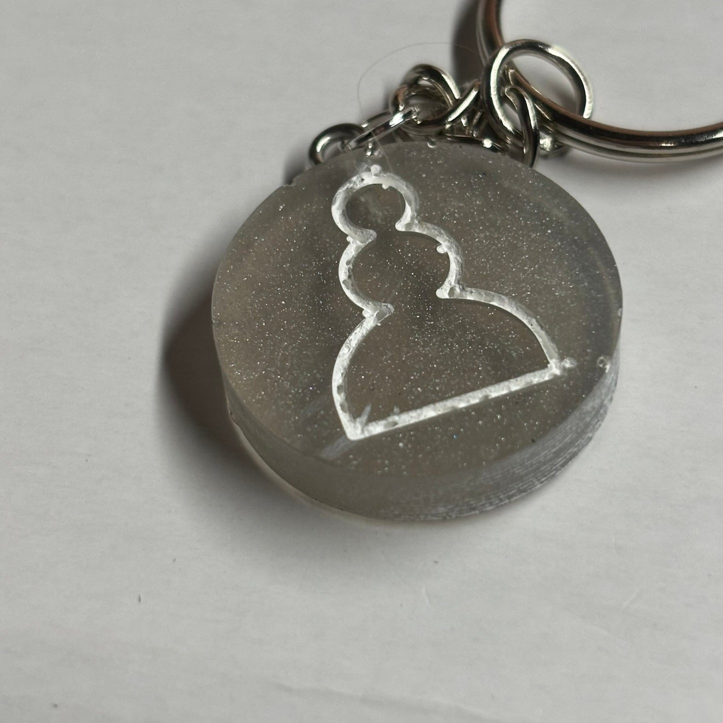 The White Pawn - Handmade Resin Keychain