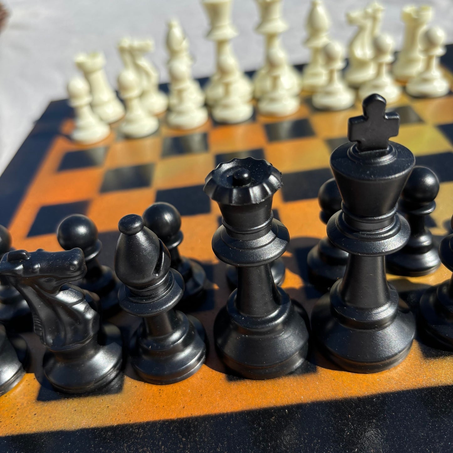 Supreme Orange - Painted Chess Set