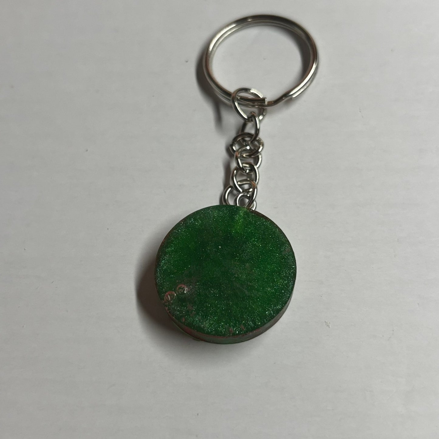 Forest Green Red Rook - Handmade Resin Keychain
