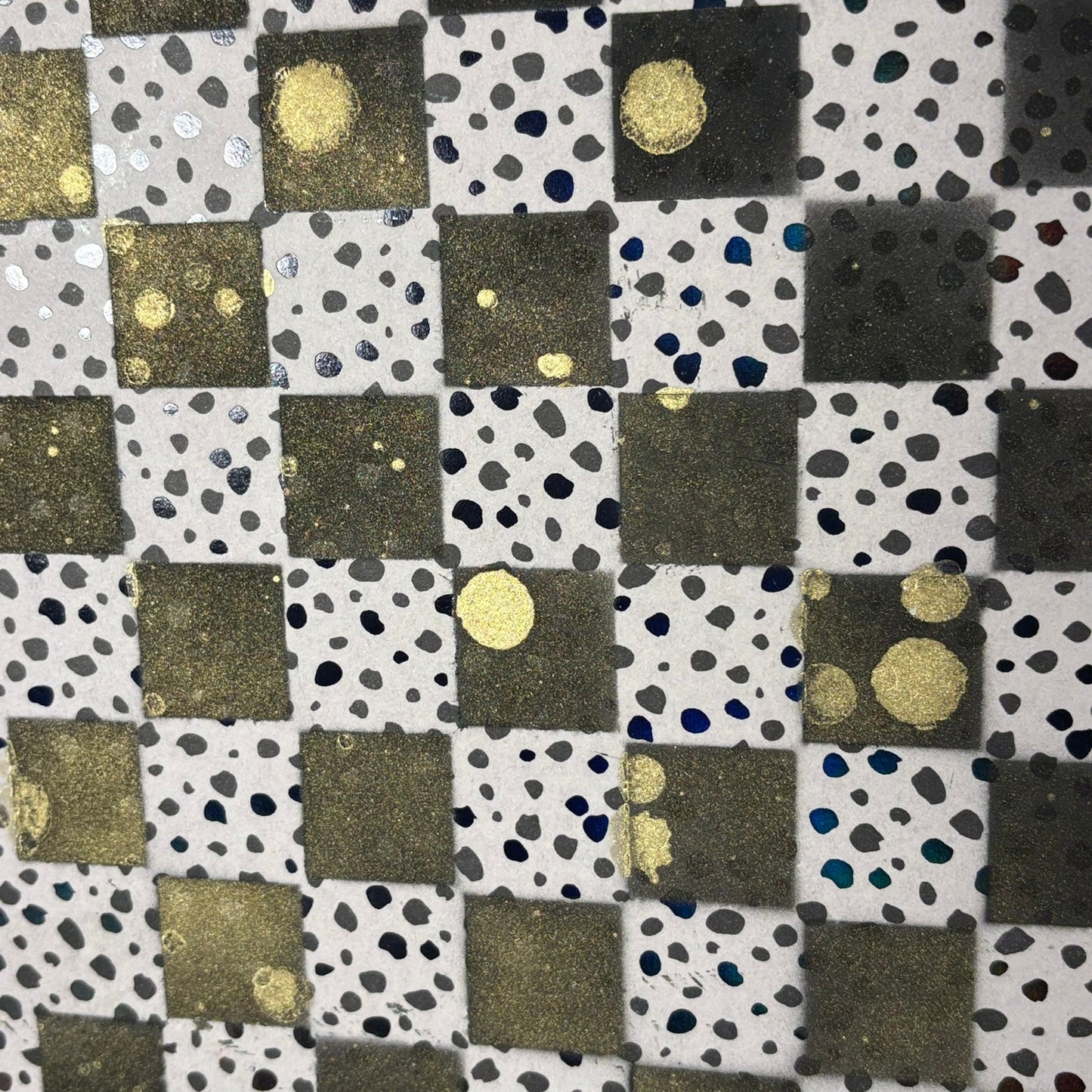 Golden Splatter - Scrapbook Chess Board