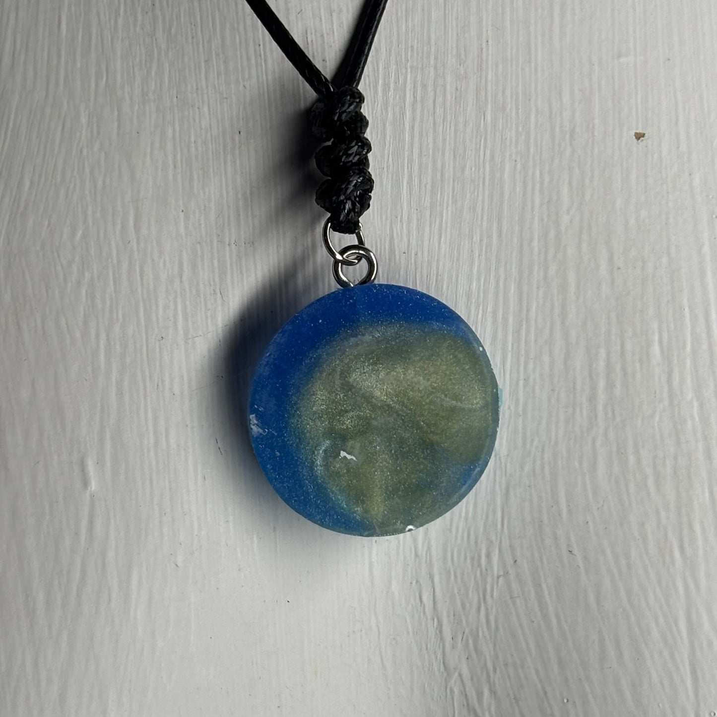 Blue King - Handmade Resin Chess Necklace