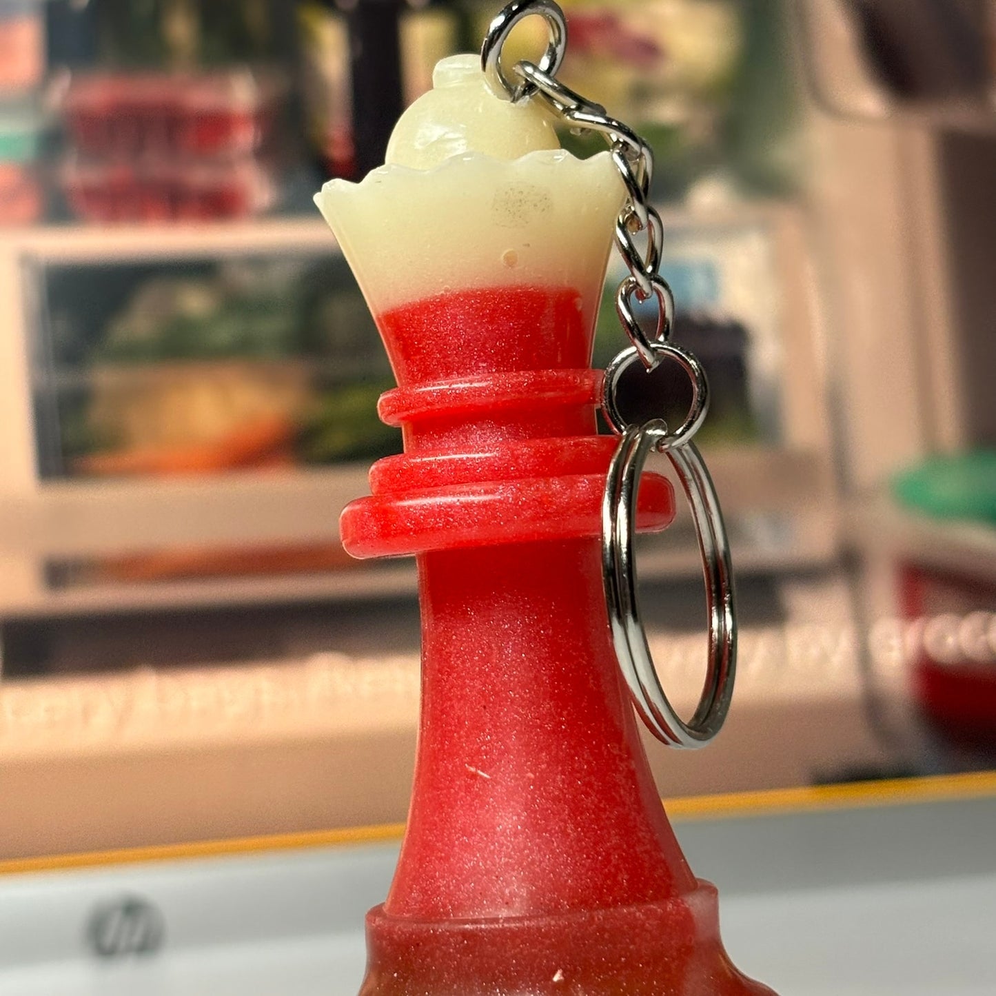 Snow Top Queen - Handmade Resin Keychain - Large Edition
