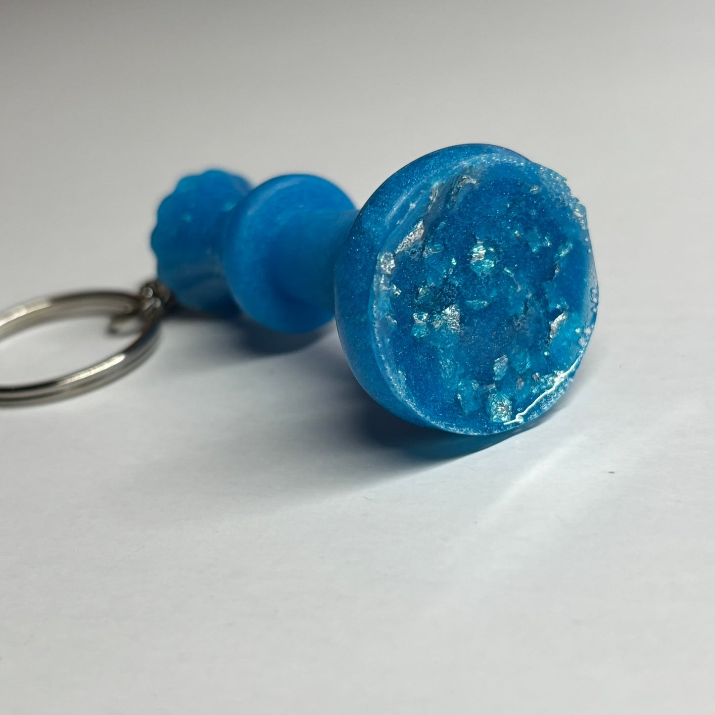 Blue Crystal Queen - Handmade Resin Keychain