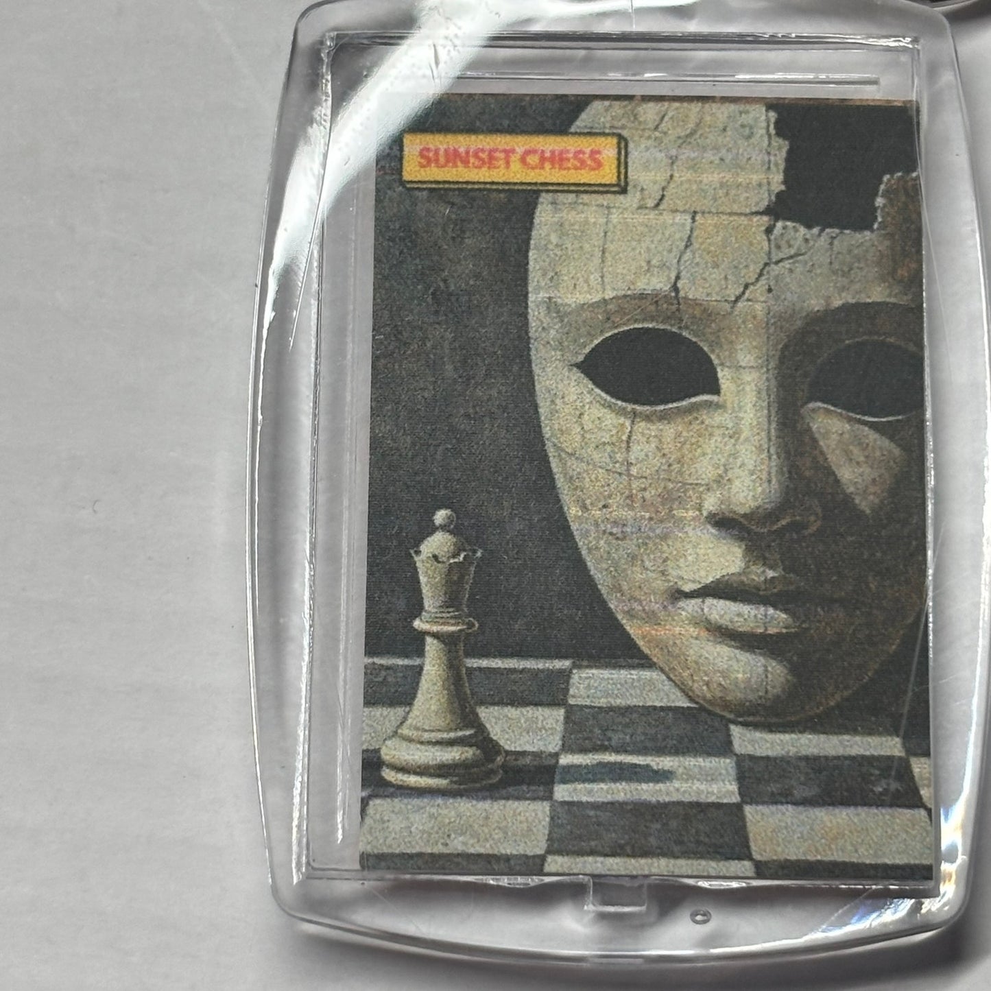 Broken Face - Chess  Photo Keychain