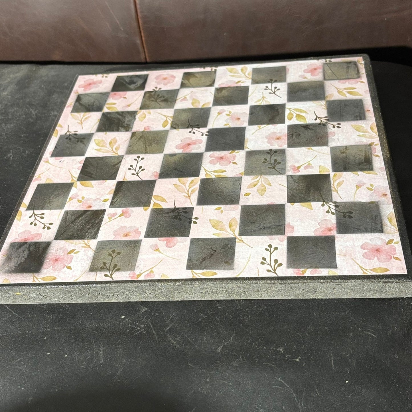 Soft Pink - Scrapbook Chess Board
