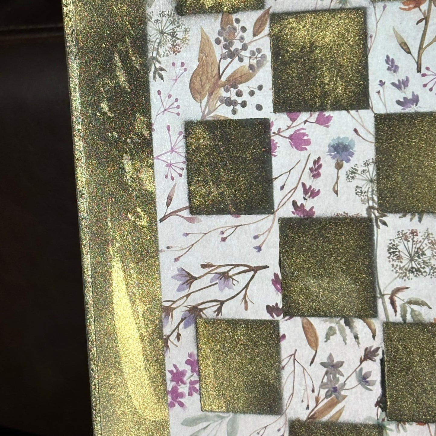 Flowing Flowers - Scrapbook Chess Board