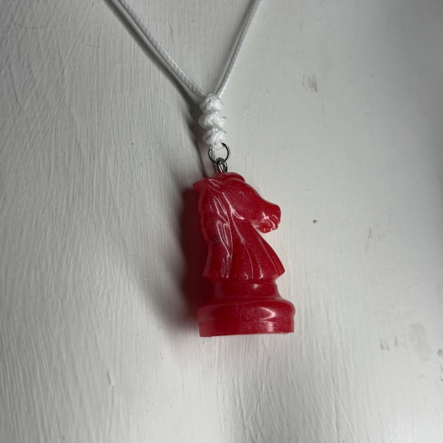 Red Candy - Handmade Resin Chess Necklace