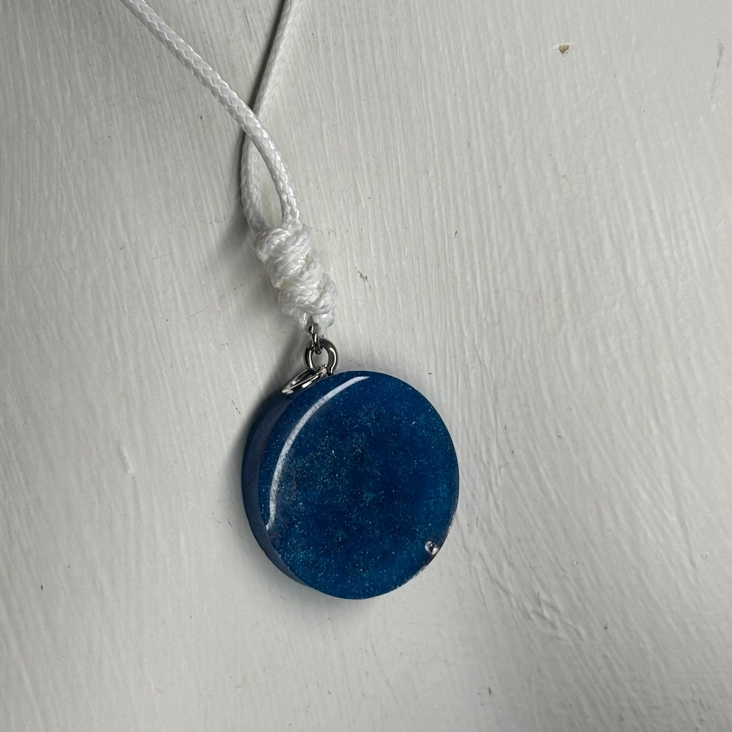 Blue King - Handmade Resin Chess Necklace