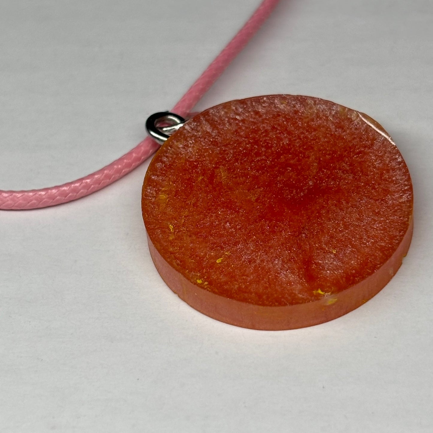 Peach Pink King - Handmade Resin Chess Necklace