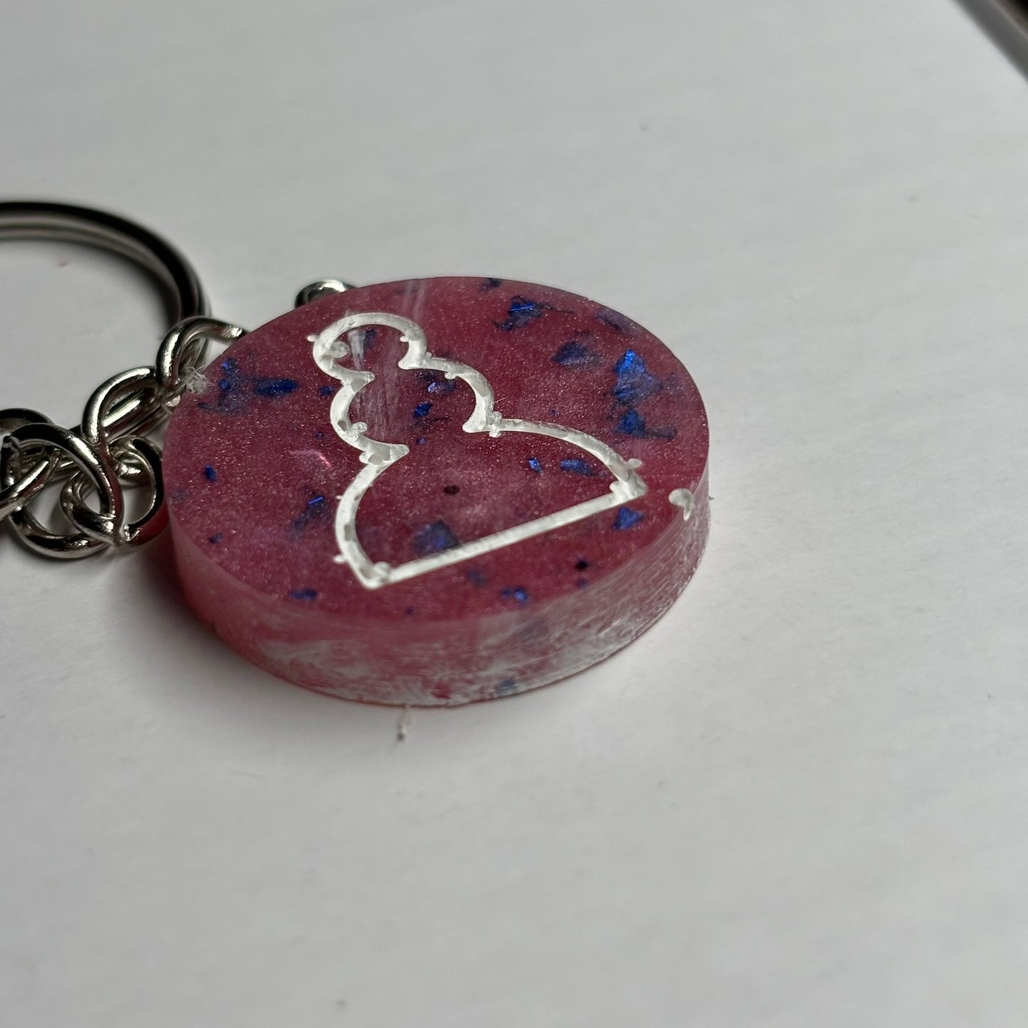 Pink Pawn Royal - Handmade Resin Keychain