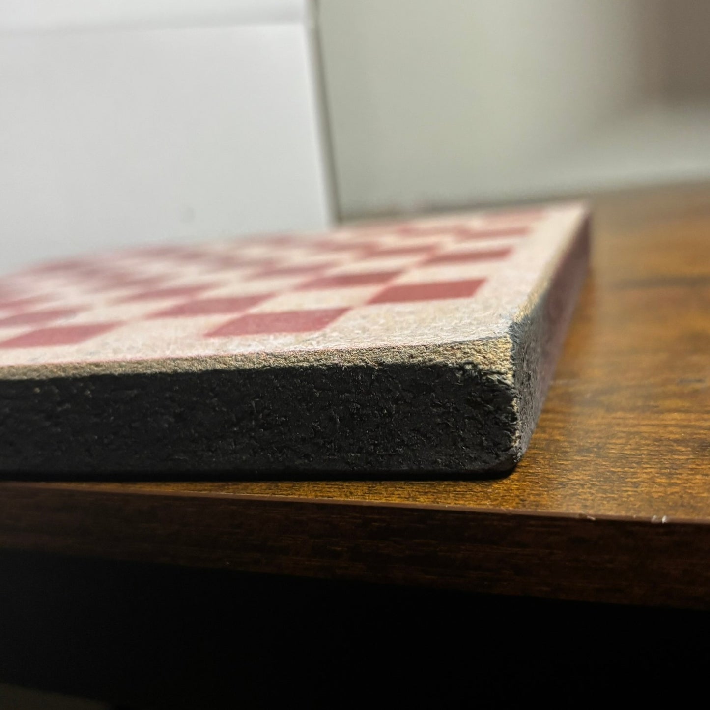 White & Red - Painted Double Sided Chess Board