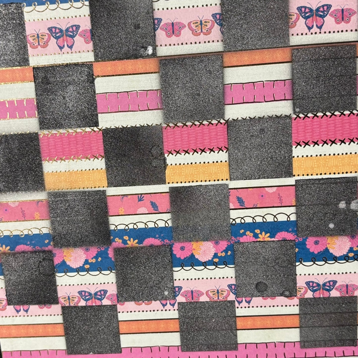 Lined Pink Buttery - Scrapbook Chess Board