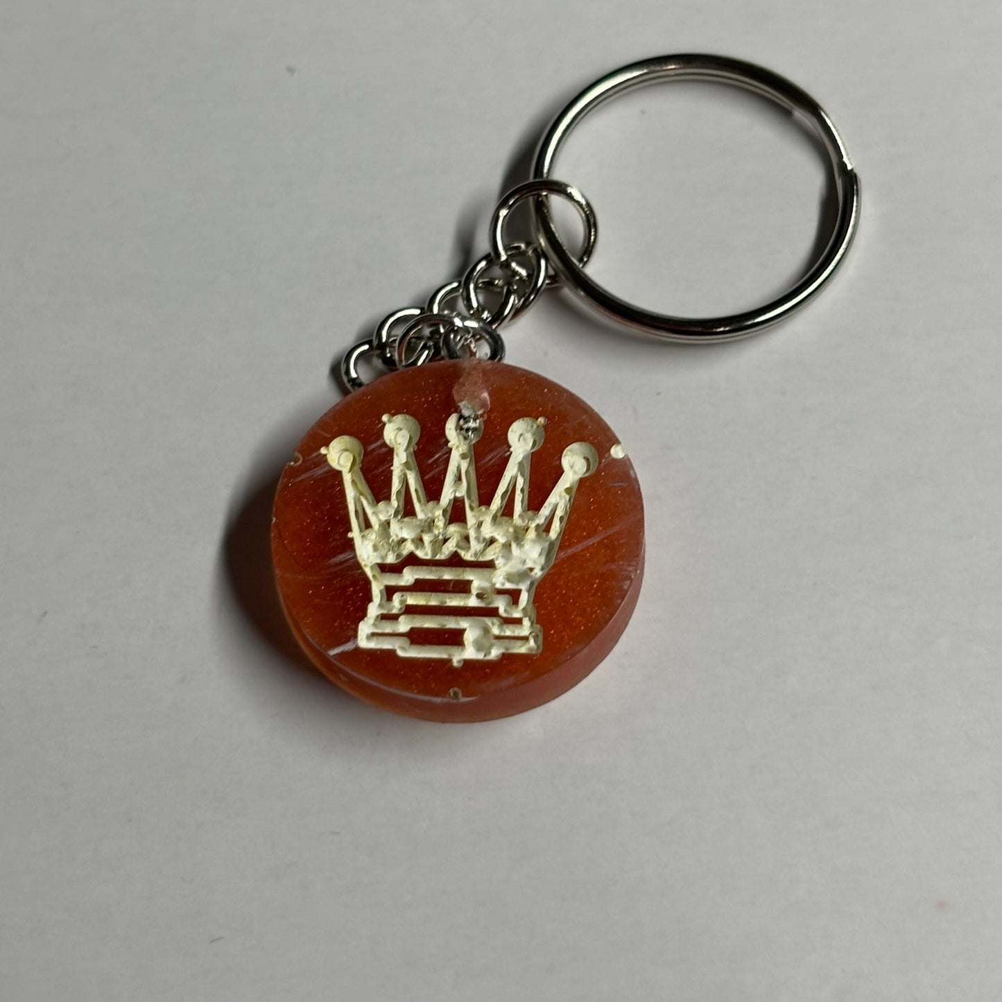 Faded Red Queen - Handmade Resin Keychain