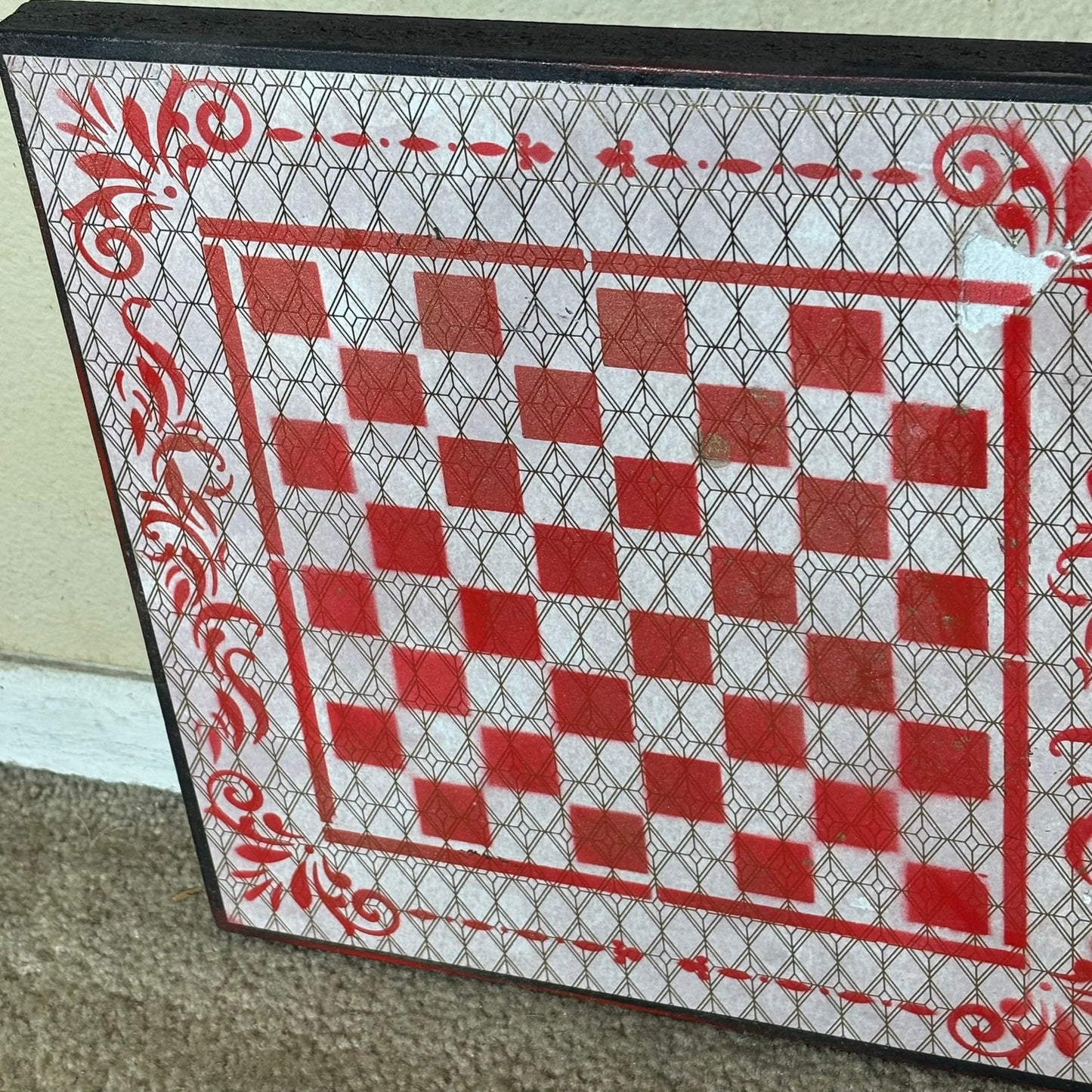 Red Prestige Gold Lining - Scrapbook Chess Board