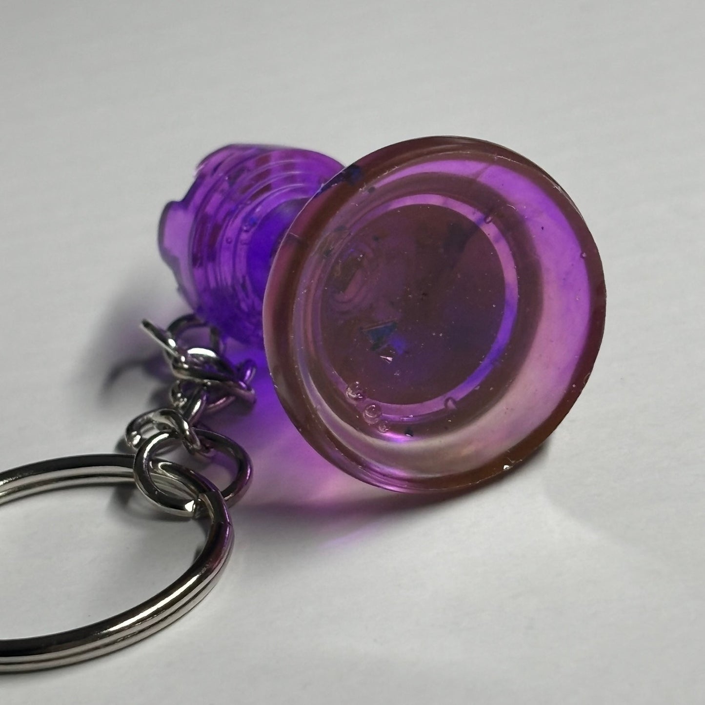 Translucent Purple Rook - Handmade Resin Keychain