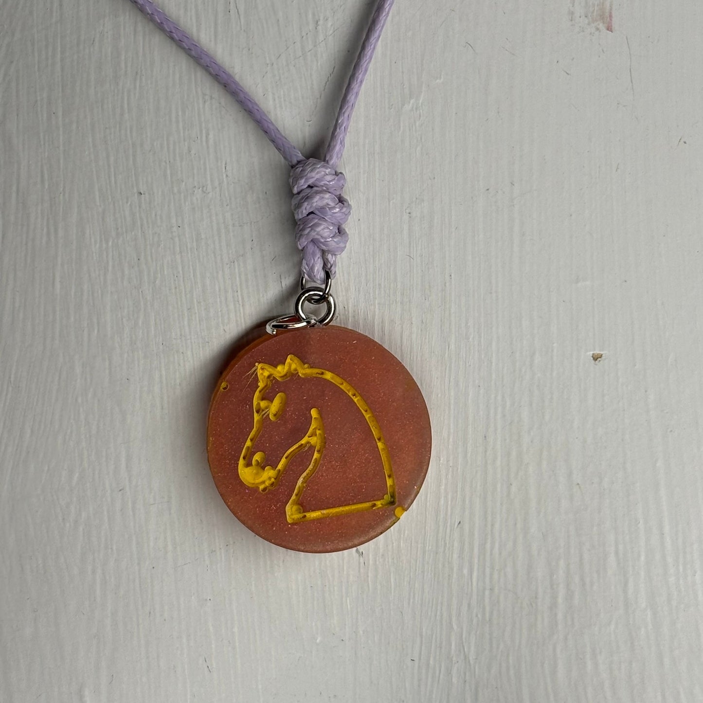 Red Knight - Handmade Resin Chess Necklace