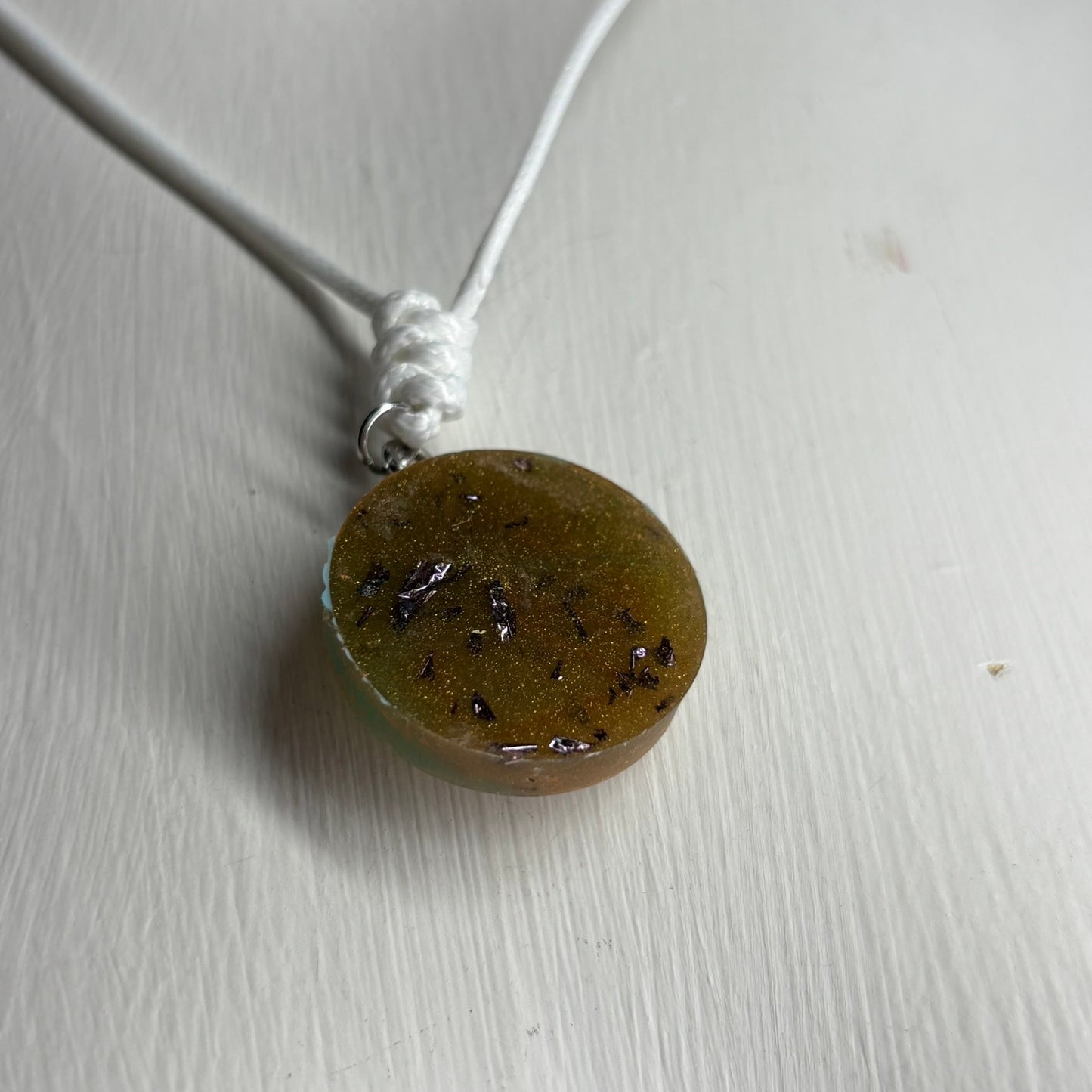 Swamp Green Knight - Handmade Resin Chess Necklace