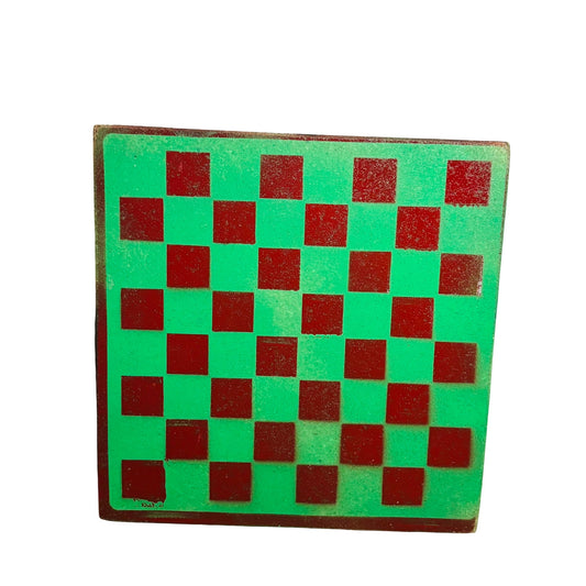 Green Red - Painted Double Sided Chess Board