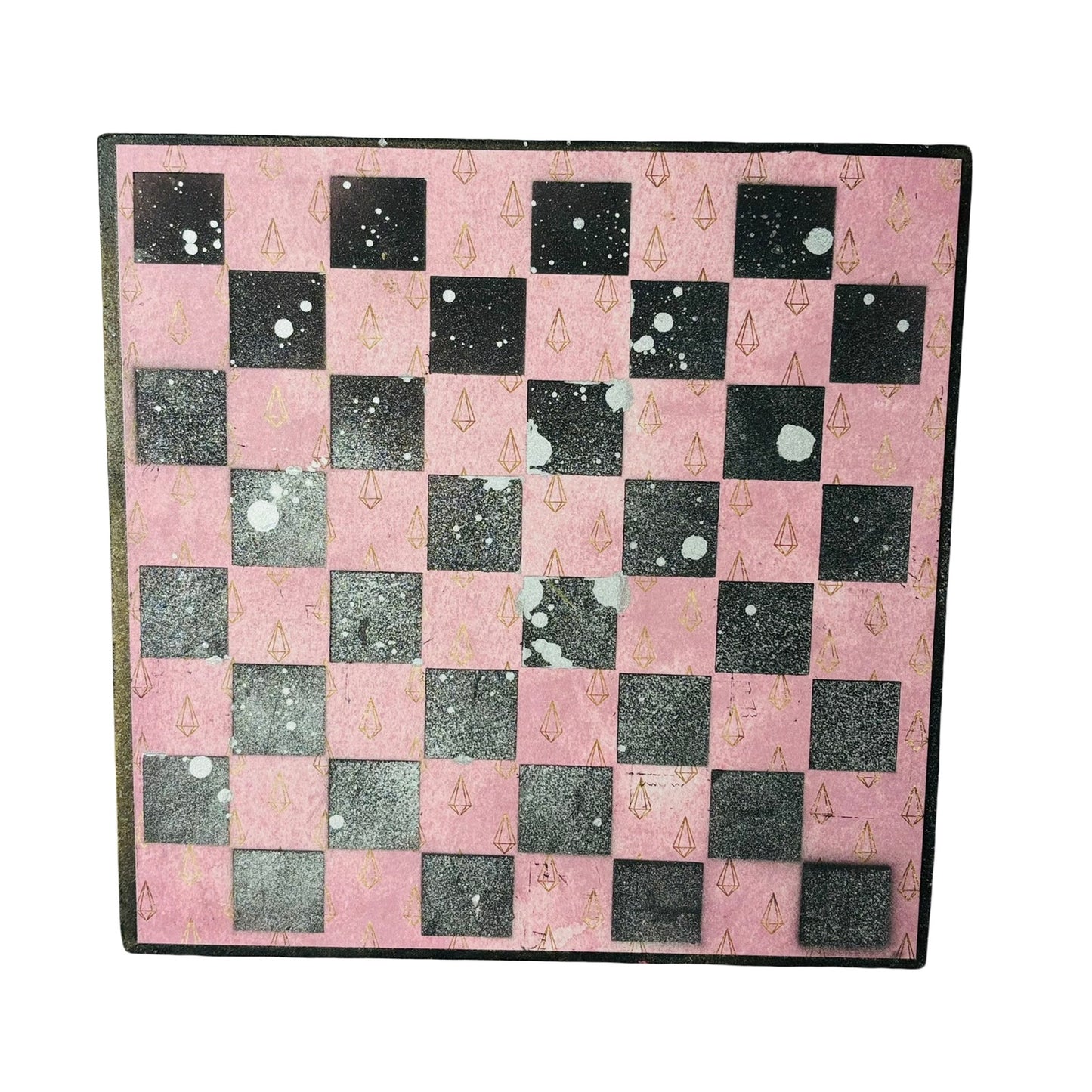 Peach Crystals - Scrapbook Chess Board