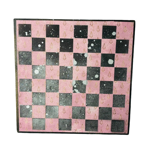Peach Crystals - Scrapbook Chess Board