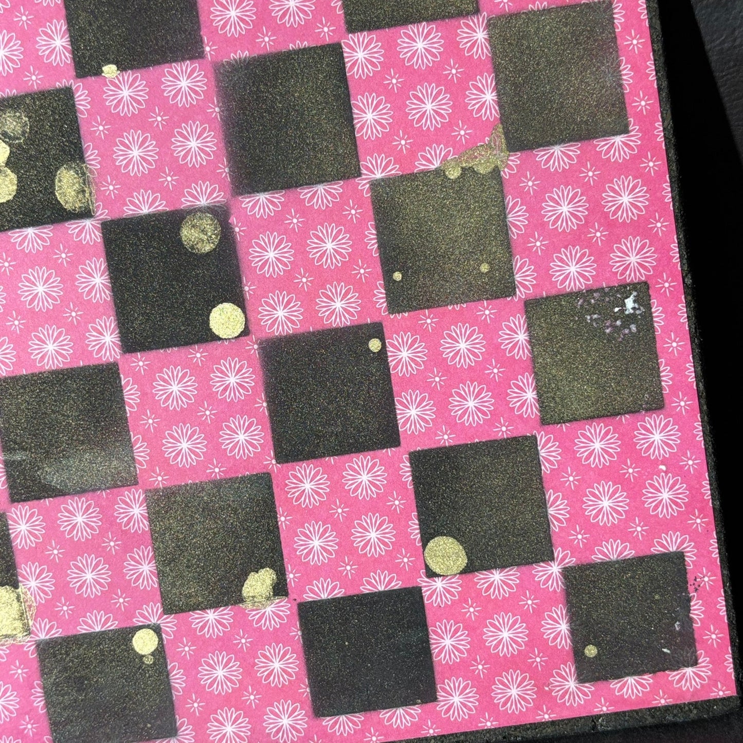 Red Pattern - Scrapbook Chess Board