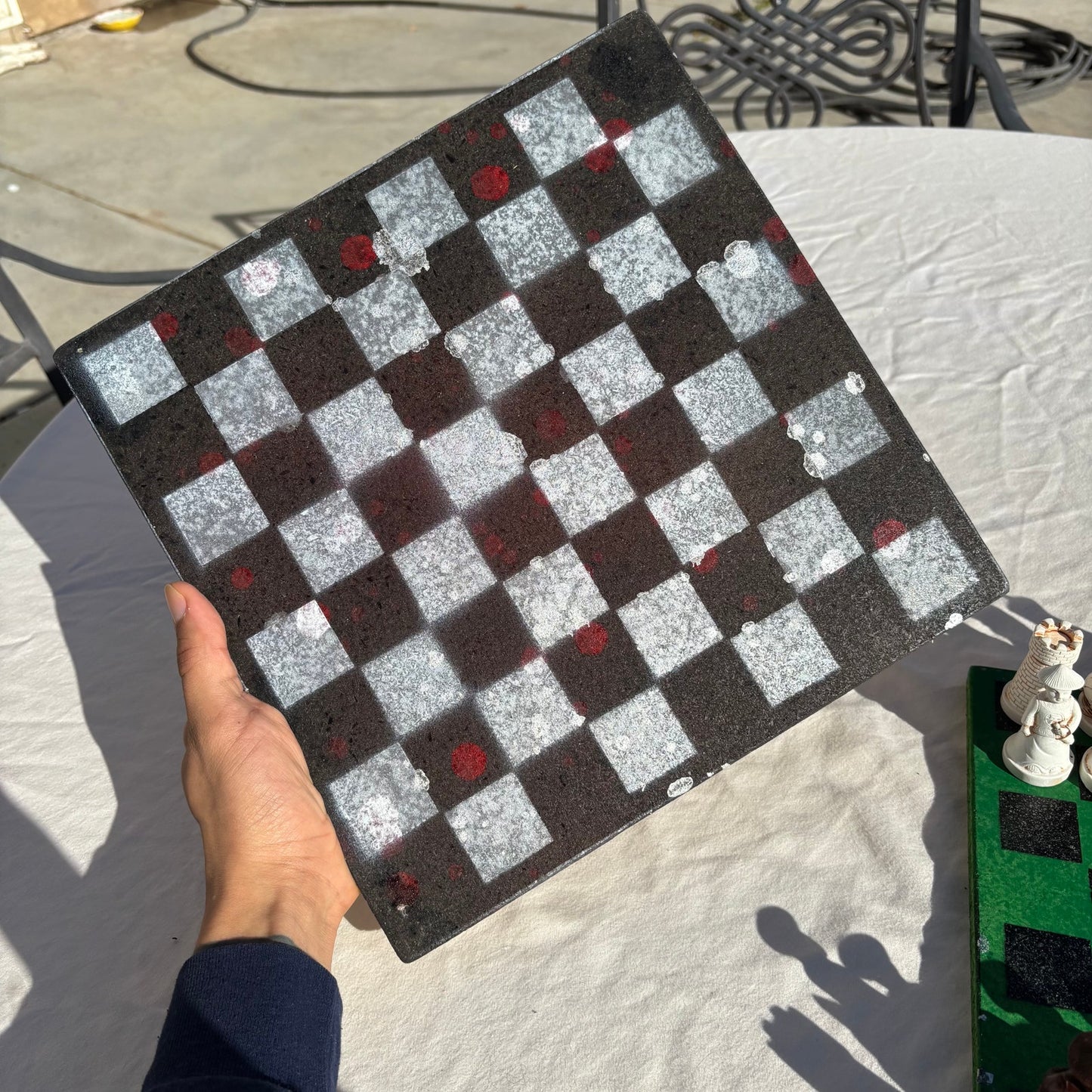 Chrome Black Space - Chinese Edition Chess Set