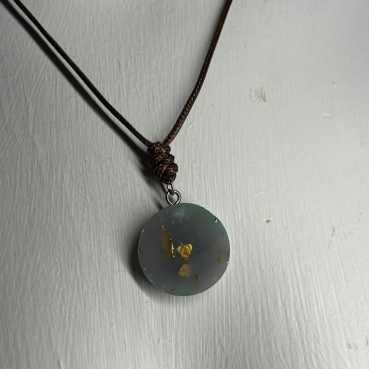 Icey Blue King - Handmade Resin Chess Necklace