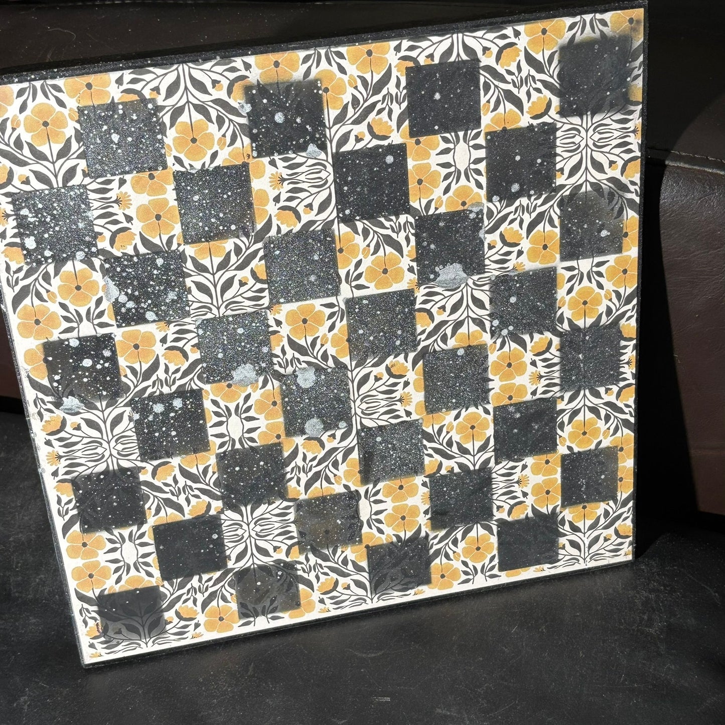 Vintage Pattern - Scrapbook Chess Board