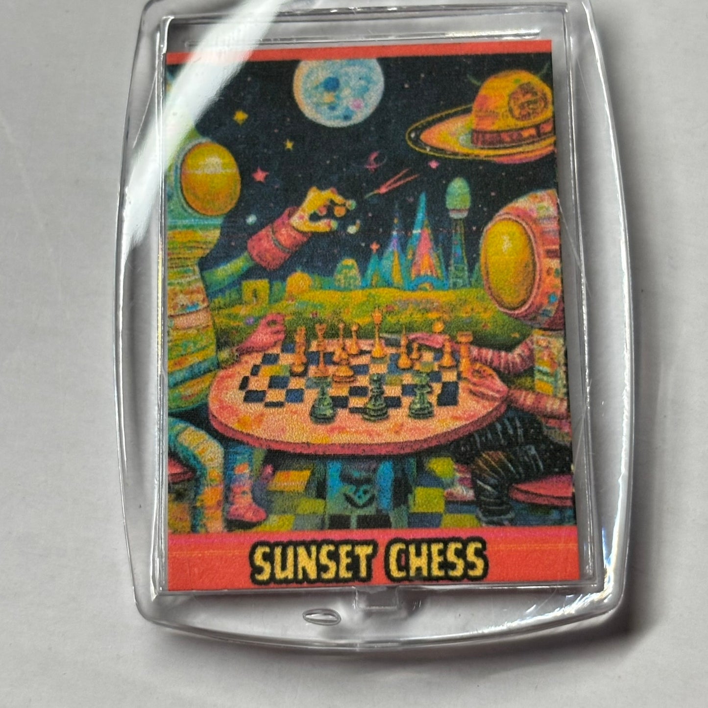 Space Games - Chess  Photo Keychain