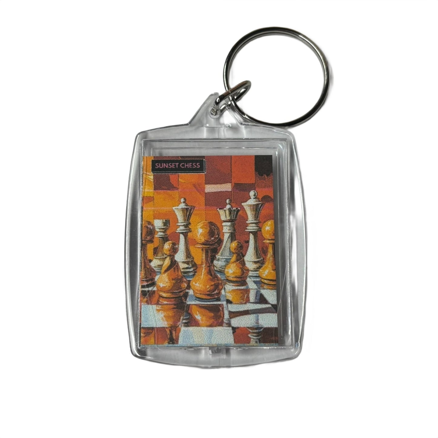 Orange Set - Sunset Chess Photo Keychain