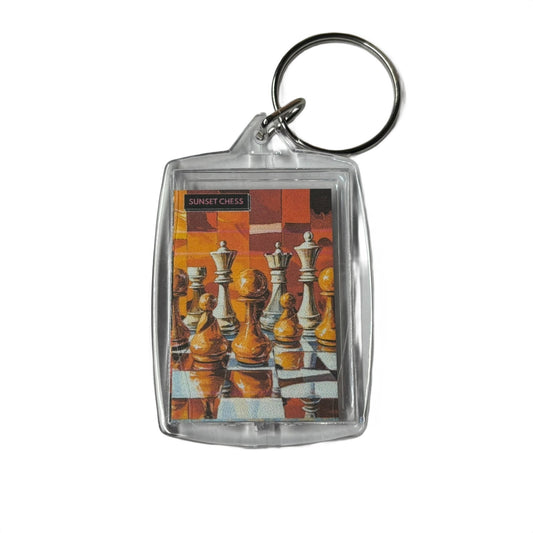 Orange Set - Sunset Chess Photo Keychain