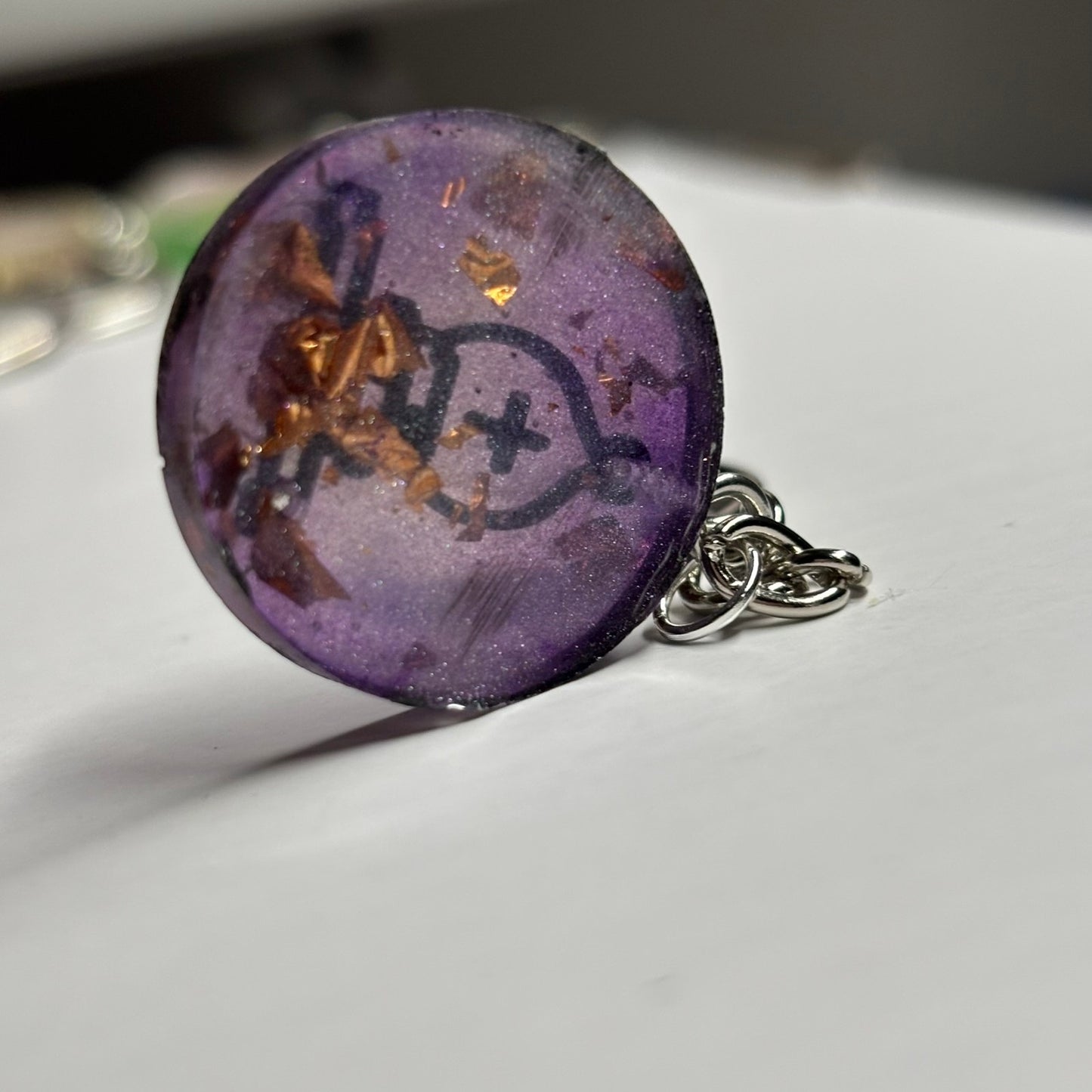 Midnight Purple Bishop - Handmade Resin Keychain