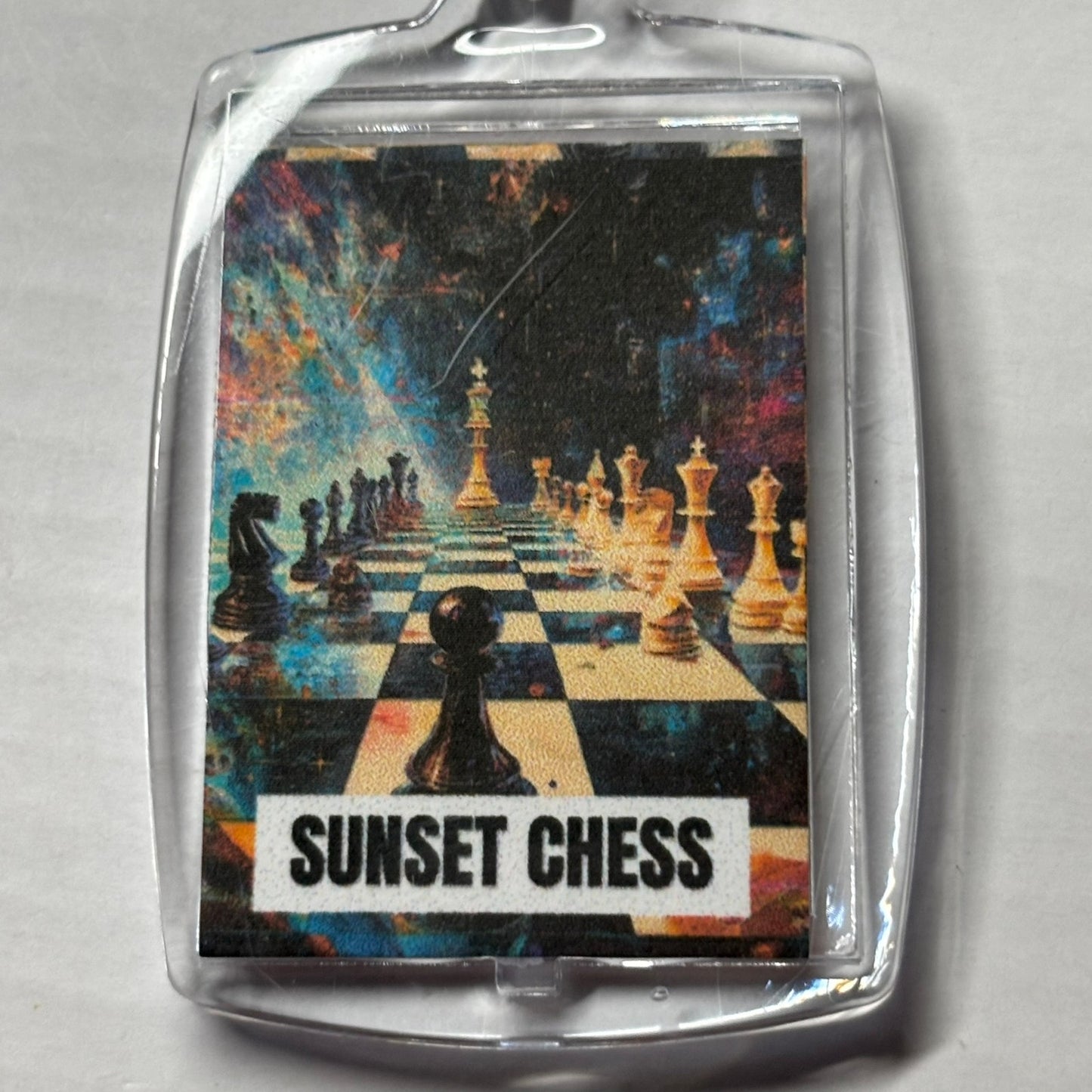 Space Chess - Chess  Photo Keychain