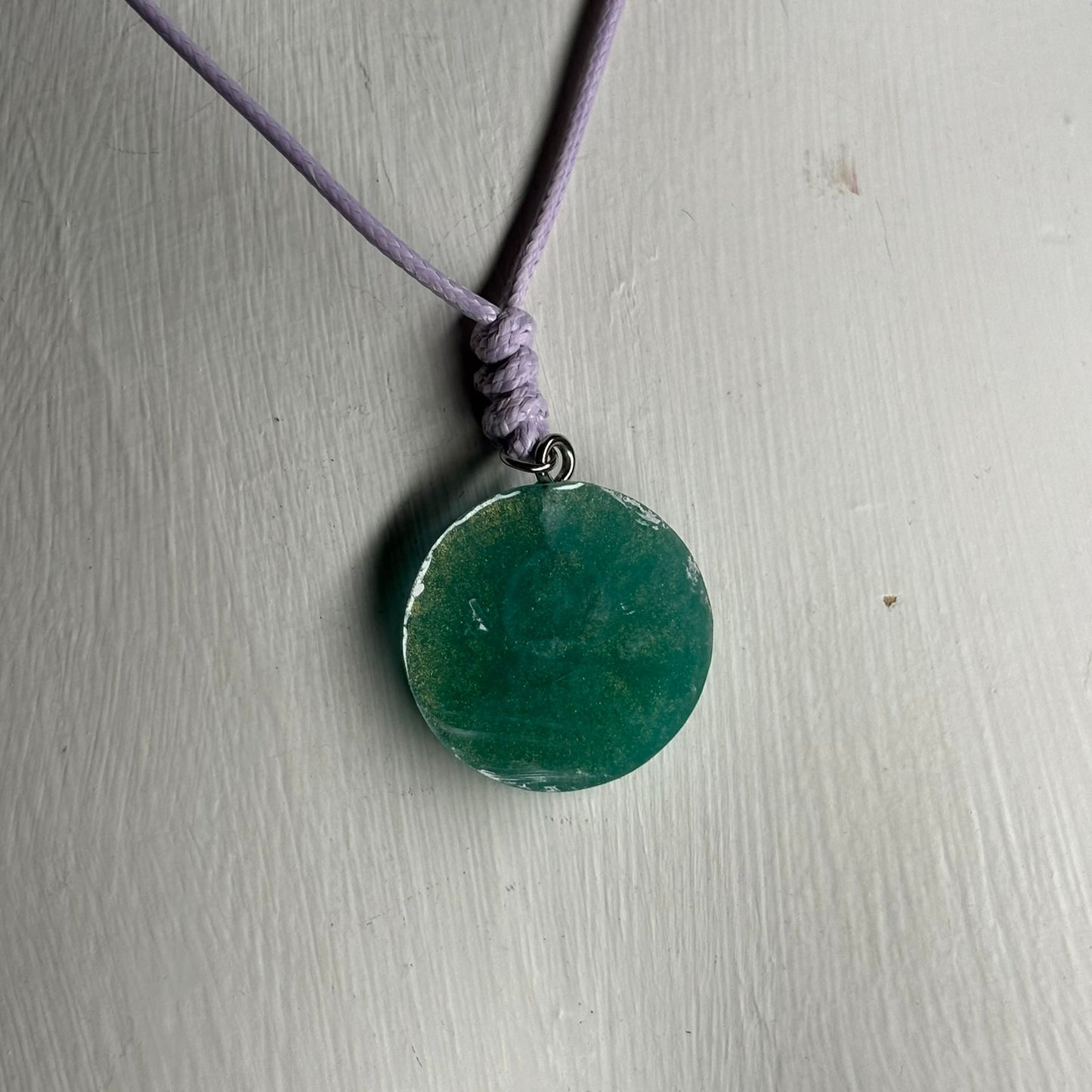 Green Bishop - Handmade Resin Chess Necklace