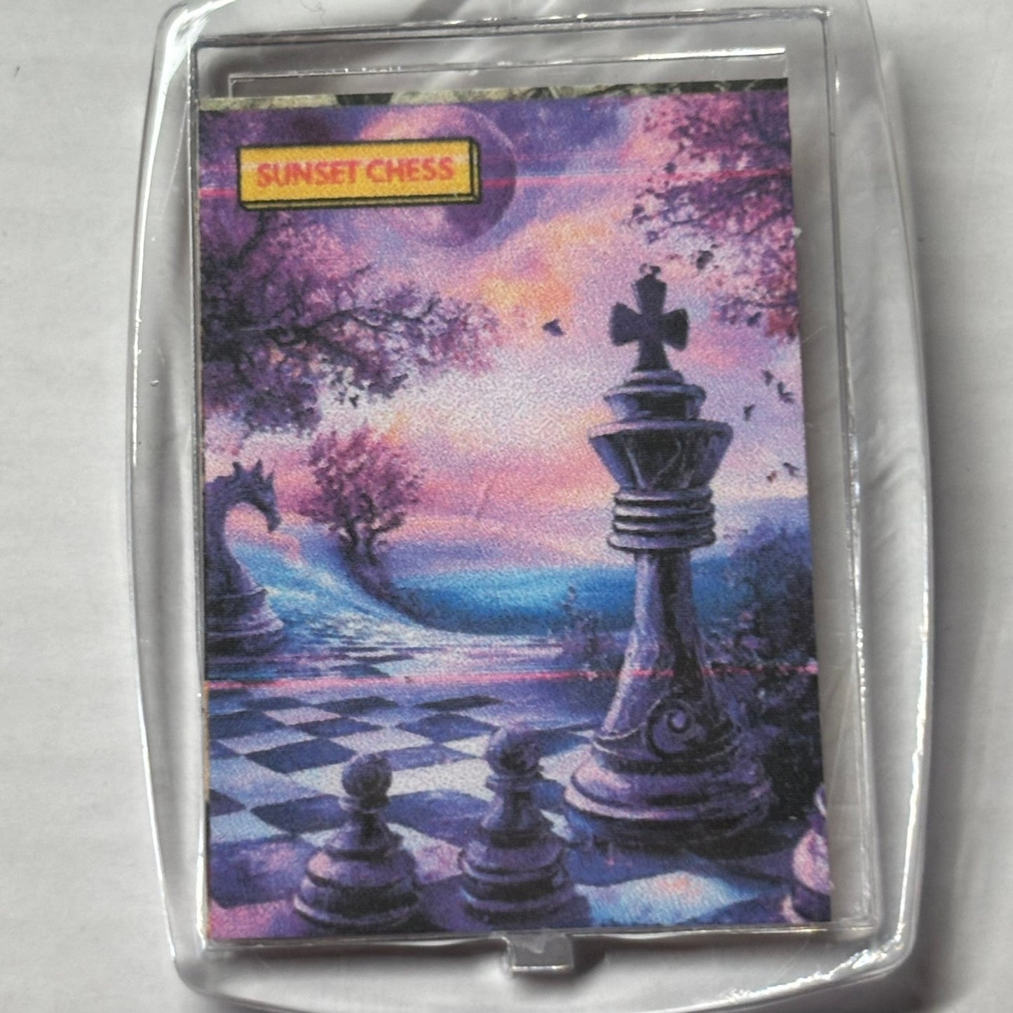 Purple Road - Chess  Photo Keychain