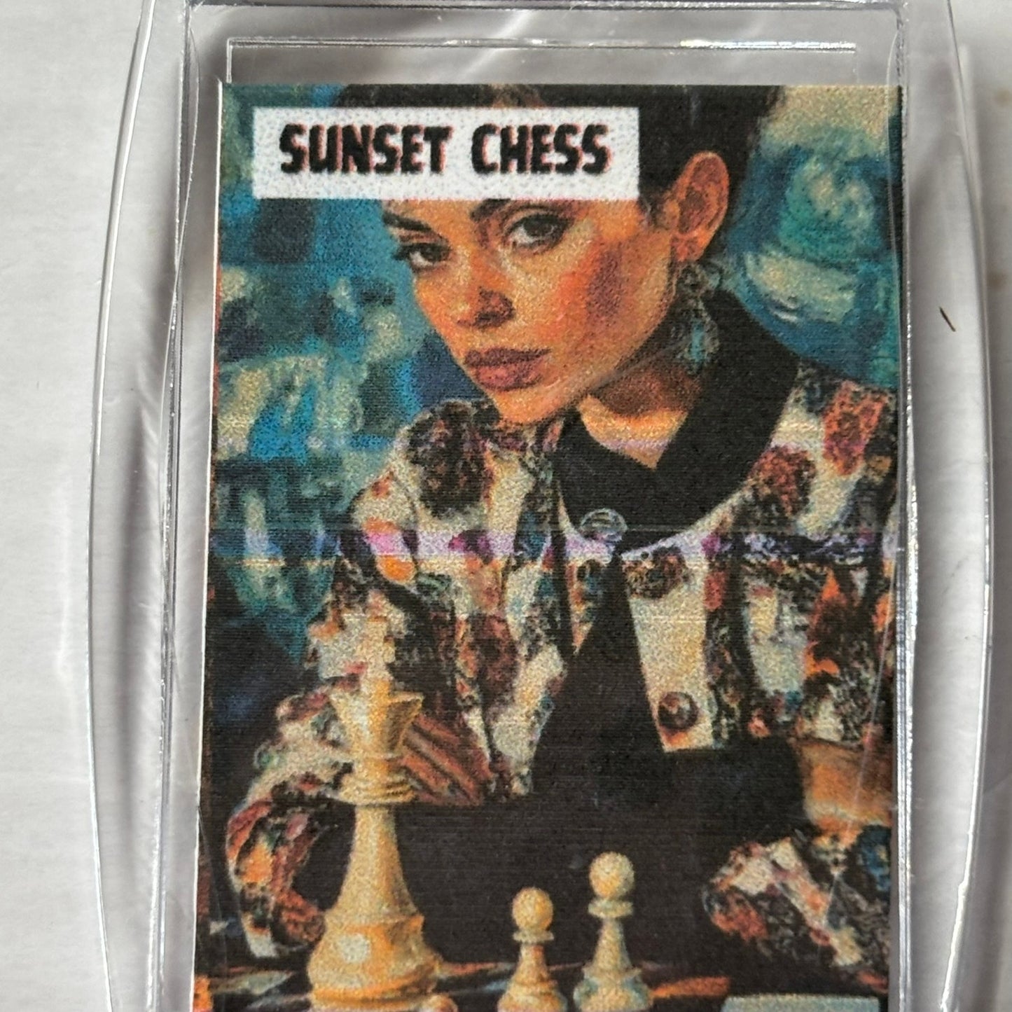 Classic Woman - Chess  Photo Keychain