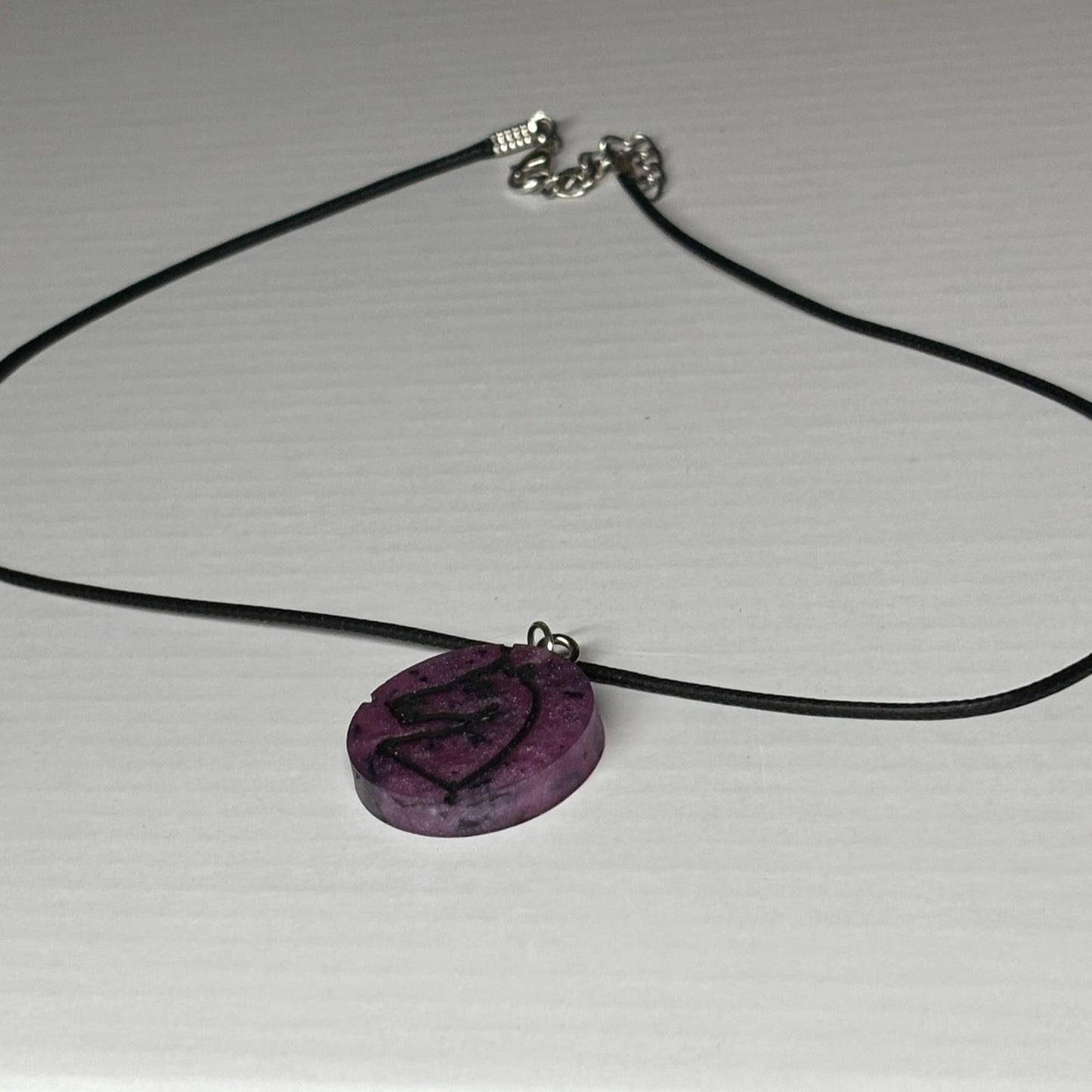 Purple Knight - Handmade Resin Chess Necklace