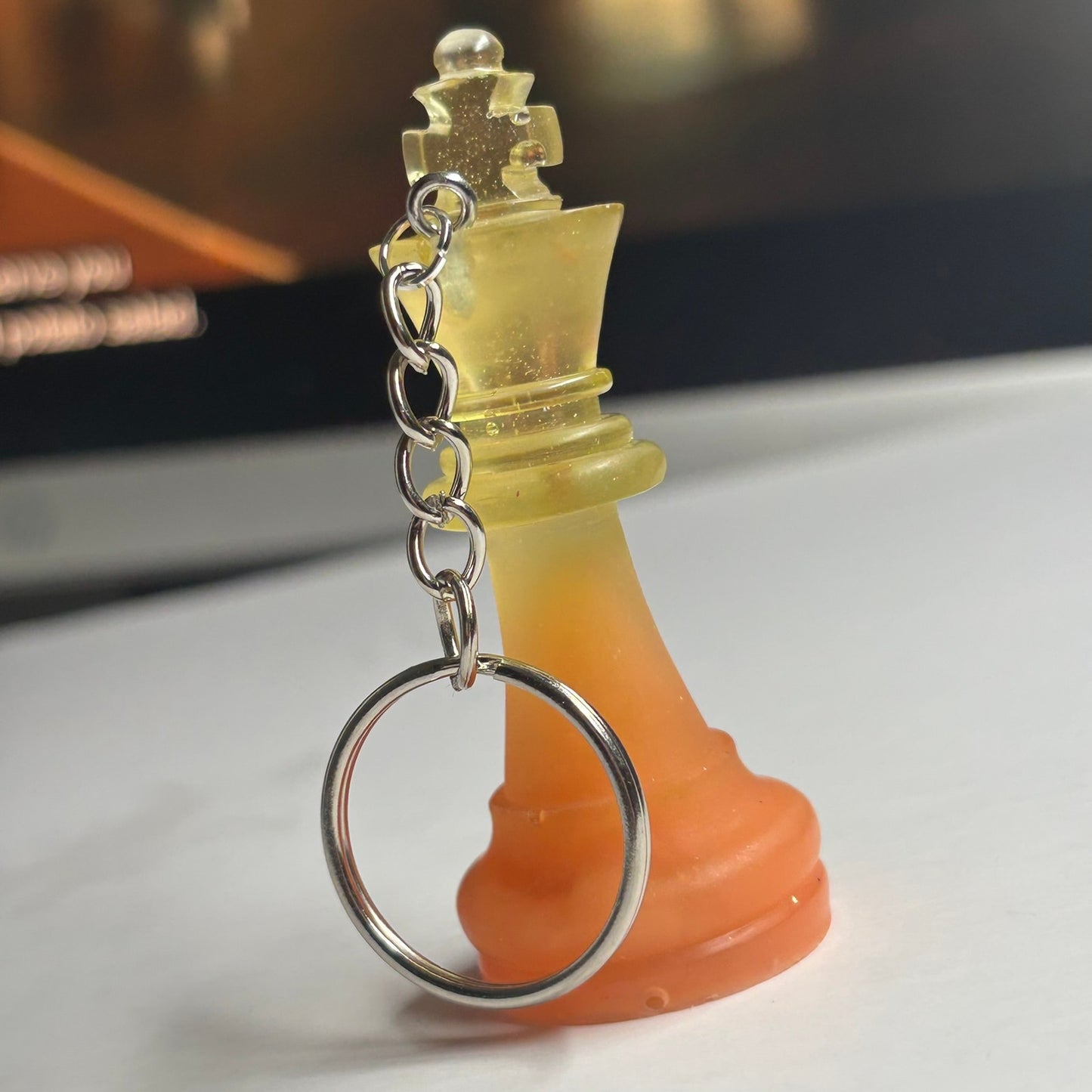 Orange/Yellow King - Handmade Resin Keychain